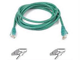 15ft cat6 snagless patch cable, utp, green pvc jacket, 23awg, 50 micron, gold pl