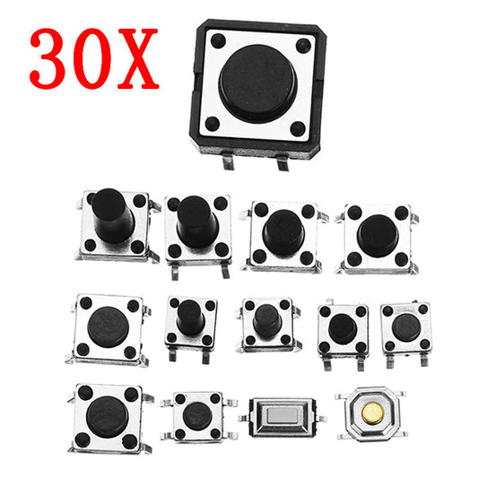 Total 360pcs Tactile Tact Mini Push Button Switch Packet Micro Switch Bags 12 Types Each 30pcs