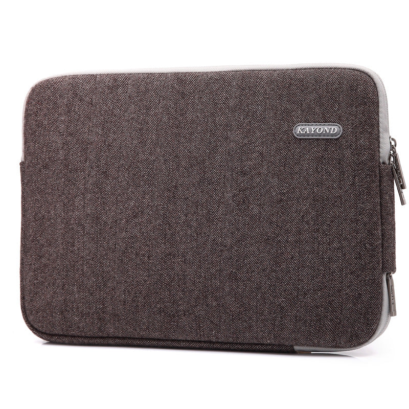 Color: Khaki, Size: 11 inches - Compatible with Apple , Kayond Herringbone Liner Bag For Apple Lenovo Asus 11 13.3 Inch 14 15.6 Inch 17 Inch Notebook Bag