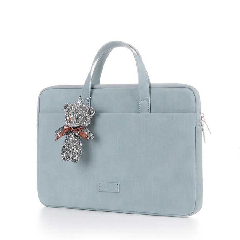 Color: A Blue, Size: 12 inch - Laptop bag female 15.6-inch male