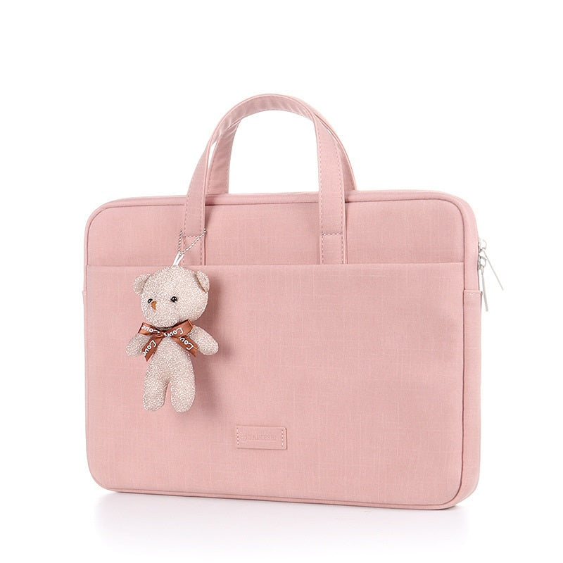 Color: A Pink, Size: 14 inch - Laptop bag female 15.6-inch male