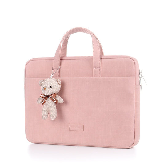 Color: A Pink, Size: 12 inch - Laptop bag female 15.6-inch male