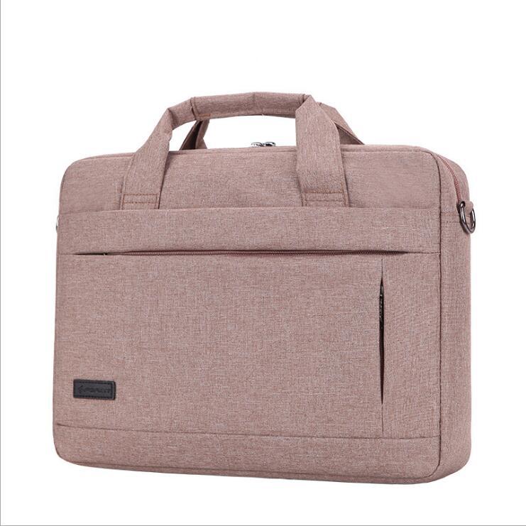 Color: Khaki, Size: 14in - Shockproof One-Shoulder Laptop Bag