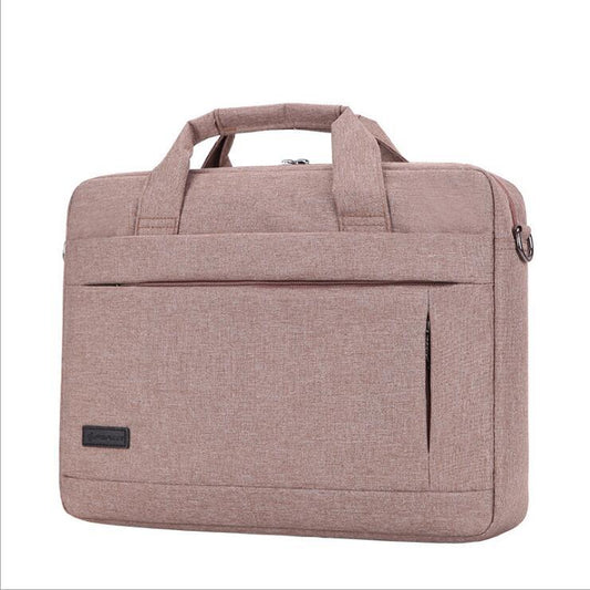 Color: Khaki, Size: 15in - Shockproof One-Shoulder Laptop Bag