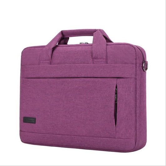 Color: Purple, Size: 15in - Shockproof One-Shoulder Laptop Bag