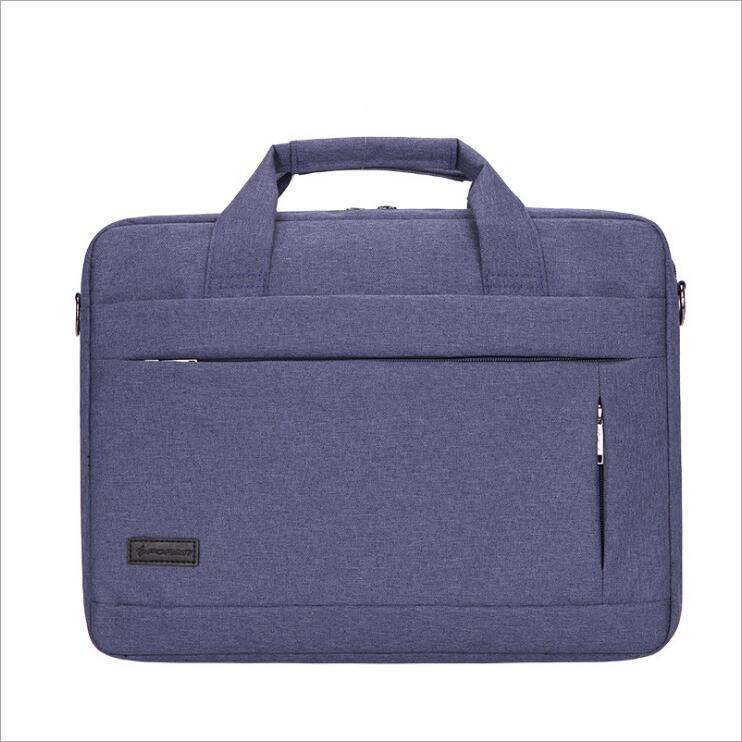 Color: Blue, Size: 14in - Shockproof One-Shoulder Laptop Bag