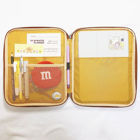 Color: Yellow, Size: 13  inches - Compatible with Apple, Korean Embroidery Toast ipad Tablet Notebook Computer Liner Bag 11 inch 13 inch Handheld Digital Storage Bag