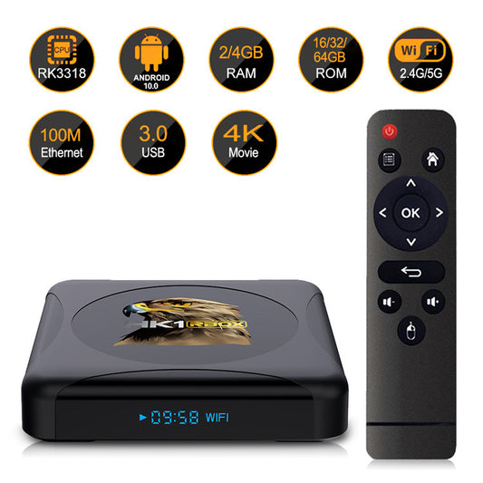 Color: 4GB 64GB UK - Set-Top Box Android Hd Network Player