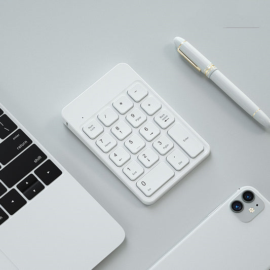 Color: White wired keyboard, power: USB - Compatible with Apple , Charging Wireless Bluetooth Digital Keyboard Mouse Apple Notebook