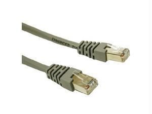 10ft cat5e snagless shielded (stp) ethernet network patch cable - gray