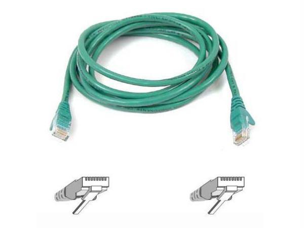 1ft cat6 snagless patch cable, utp, green pvc jacket, 23awg, 50 micron, gold pla