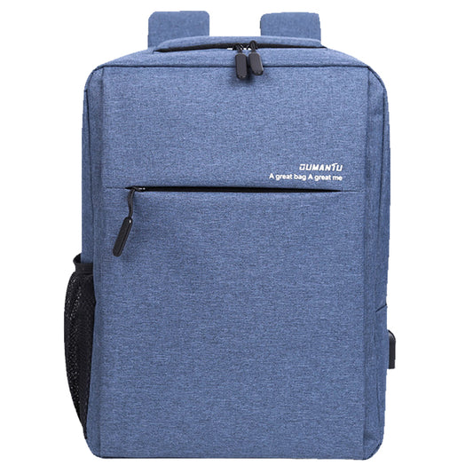 Color: Lblue, Size: 15.6inch - Waterproof and shockproof rechargeable backpack laptop bag