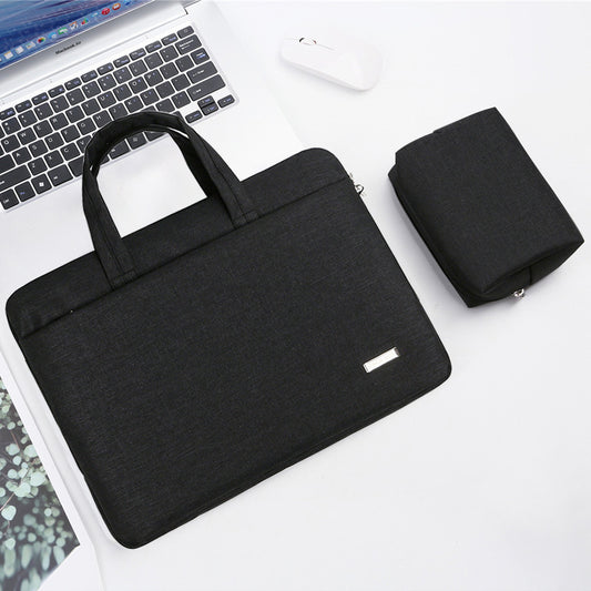 Color: Black, Style: B-11to12inch, Size:  - Men and women one-shoulder laptop liner bag