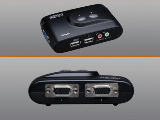 2-port desktop compact usb kvm switch with audio & cable kit