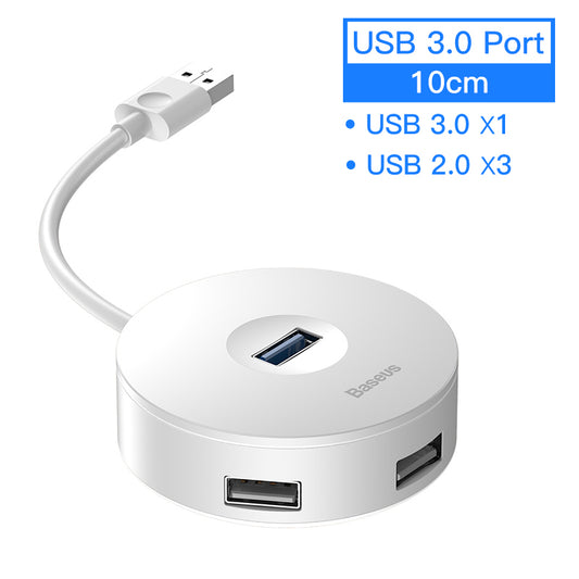 style: 0.1M White USB - hub notebook usb adapter hub round box