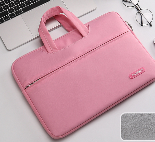 Color: Pink, Size: 11 inch - Laptop bag female 15.6-inch male