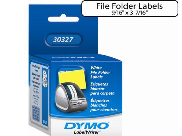 White 1-up file folder labels