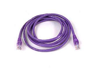 25ft cat5e snagless patch cable, utp, purple pvc jacket, 24awg, t568b, 50 micron