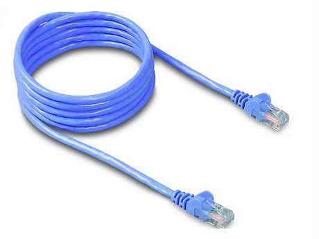 15ft cat5e snagless patch cable, utp, blue pvc jacket, 24awg, t568b, 50 micron,