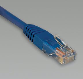 25ft cat5e / cat5 350mhz molded patch cable rj45 m/m blue 25ft