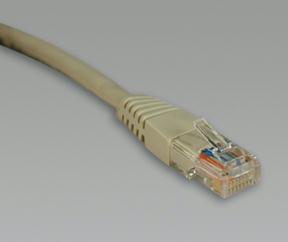 25ft cat5e / cat5 350mhz molded patch cable rj45 m/m gray 25ft