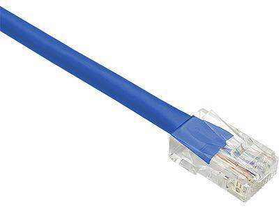 1ft blue cat5e  patch cable, utp, no boots