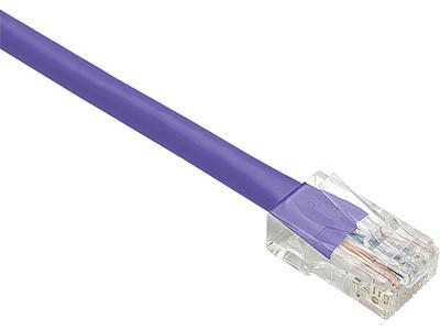 1ft purple cat5e  patch cable, utp, no boots