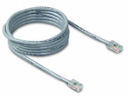 2ft cat5e patch cable, utp, gray pvc jacket, 24awg, t568b, 50 micron, gold plate