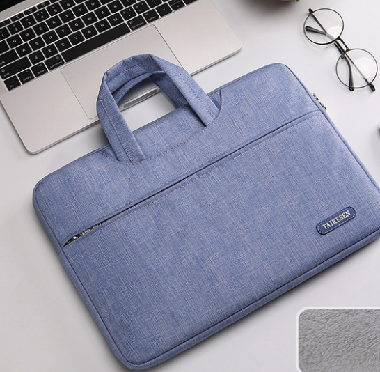 Color: Blue, Size: 12 inch - Laptop bag female 15.6-inch male