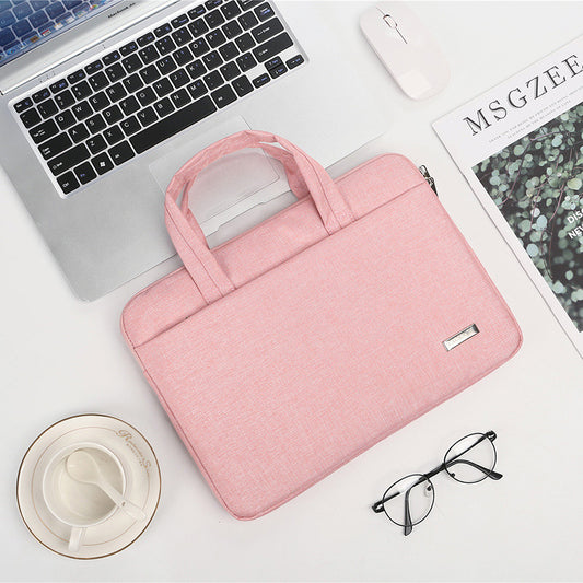 Color: Pink, Style: A-15to15.6inch, Size:  - Men and women one-shoulder laptop liner bag