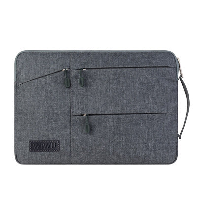 Color: Gray, Size: 15.6 inch - Shockproof portable laptop case