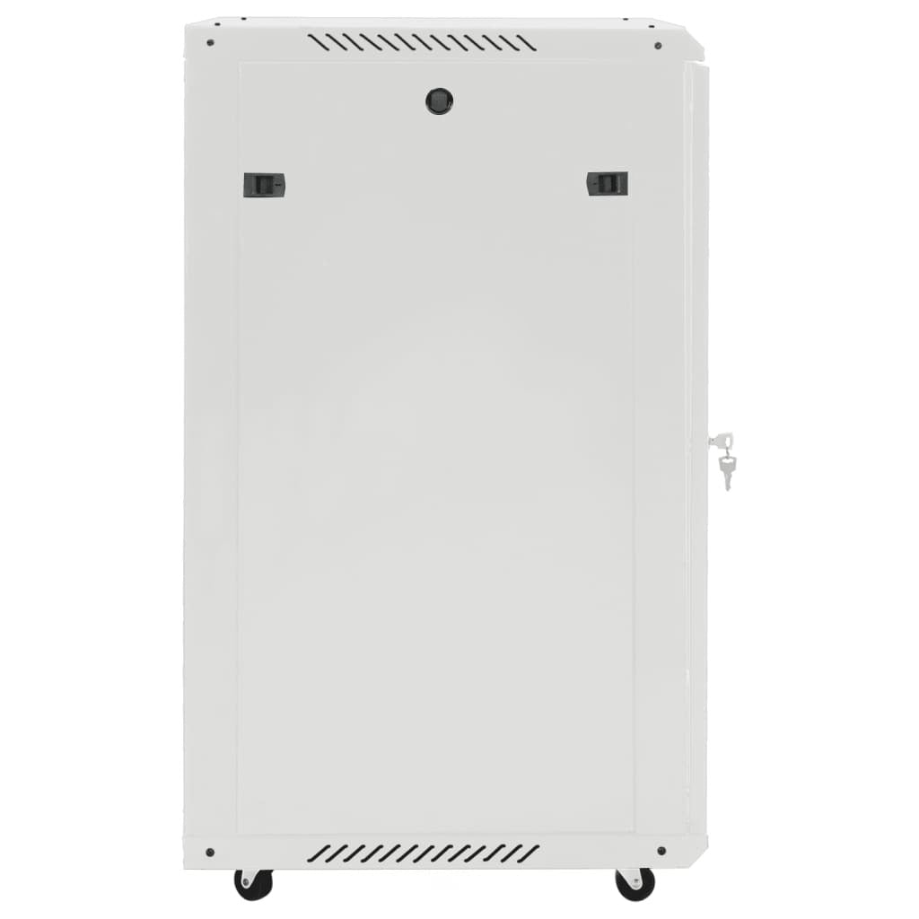 vidaXL 18U Network Cabinet with Swivel Feet 19" IP20 23.6"x23.6"x39.4"