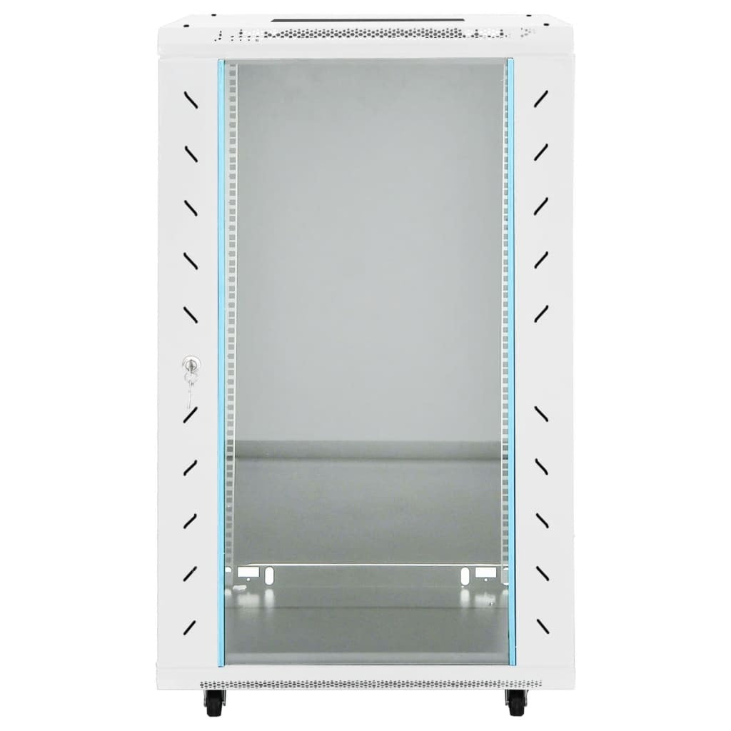 vidaXL 18U Network Cabinet 19" IP20 Gray 23.6"x23.6"x39.4"