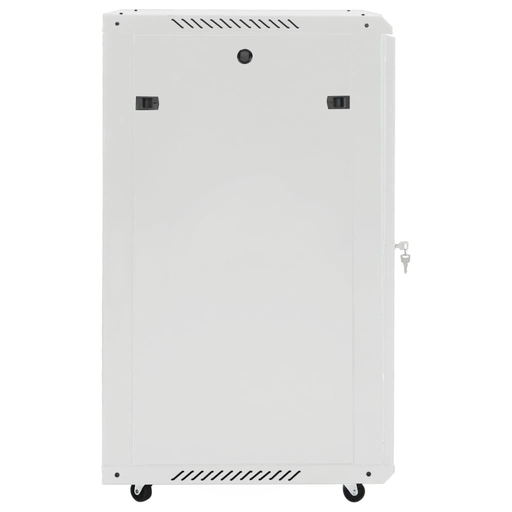 vidaXL 18U Network Cabinet 19" IP20 Gray 23.6"x23.6"x39.4"