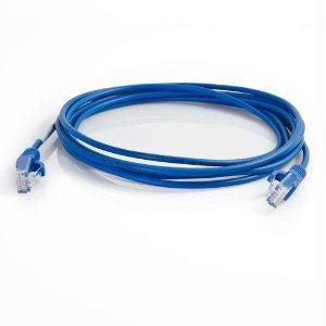 6in cat6 snagless unshielded (utp) slim ethernet network patch cable - blue