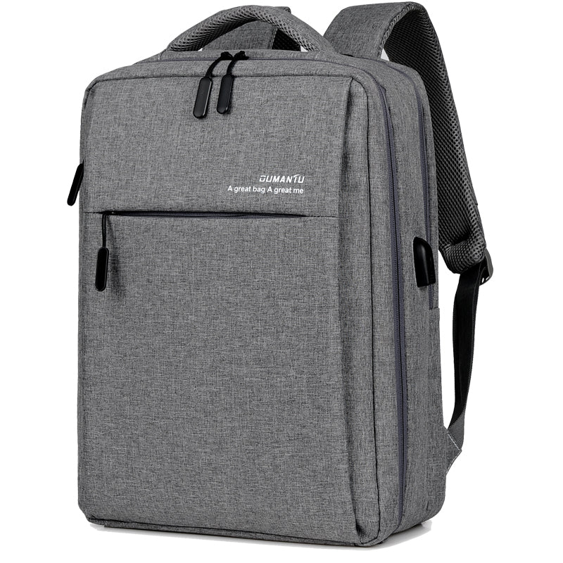 Color: Dark Gray, Size: 15.6inch - Waterproof and shockproof rechargeable backpack laptop bag