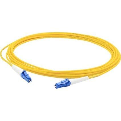 This is a 10m lc (male) to lc (male) yellow simplex riser-rated fiber patch cabl