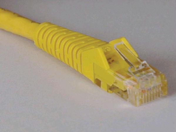 25ft cat6 gigabit snagless molded patch cable rj45 m/m yellow