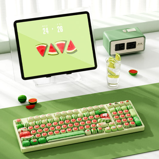 Watermelon Theme Five-sided Sublimation MOG Height PBT Small Steamed Bun Key Cap Mushroom Type