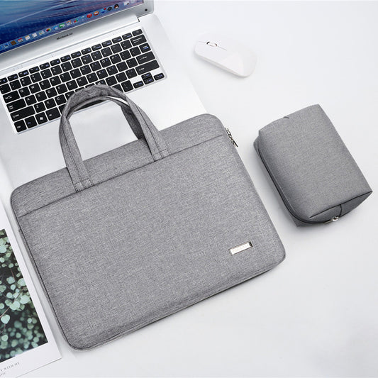 Color: Grey, Style: B-15to15.6inch, Size:  - Men and women one-shoulder laptop liner bag