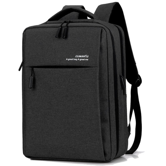 Color: LBlack, Size: 15.6inch - Waterproof and shockproof rechargeable backpack laptop bag