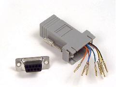 Network adapter - db-9 (f) - rj-45 (f)