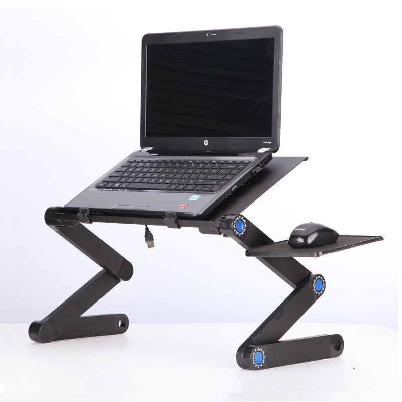 Color: black, size: 420 big fan - Aluminum Alloy Foldable Laptop Desk Cooling Bracket