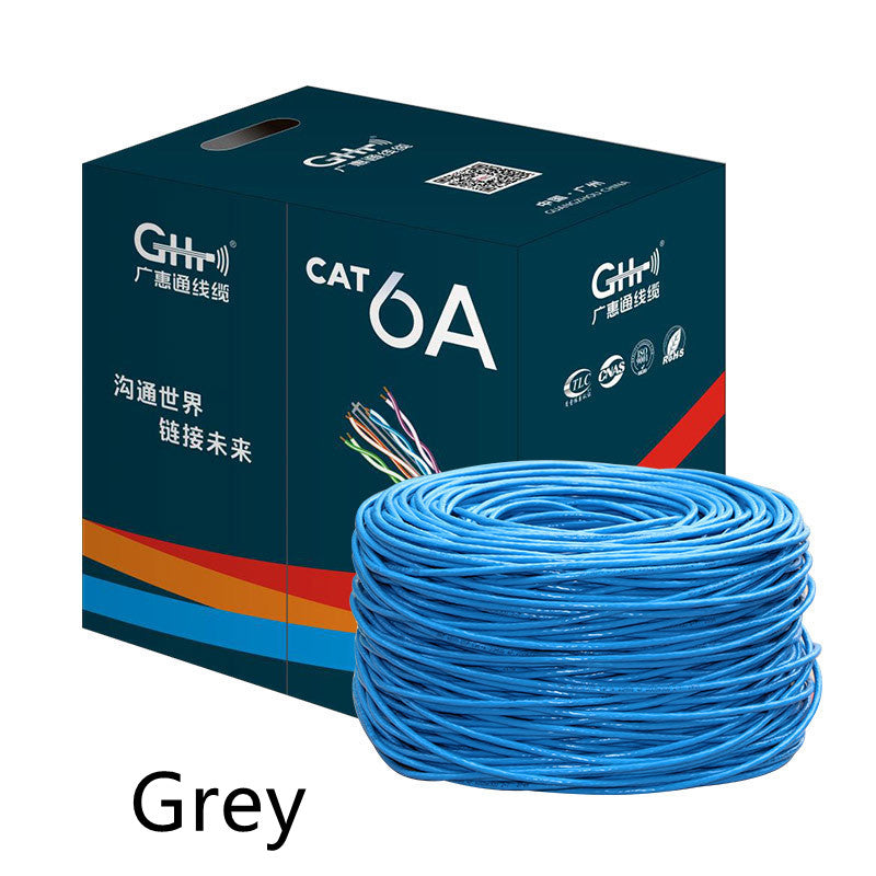 Model: Copper clad aluminum gray, Specifications: 305M - Gigabit Oxygen-free Copper Unshielded Network Cable National Standard Super Six Network Cable