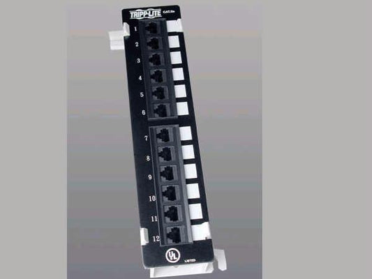 12-port cat5e cat5 wall mount patch panel 568b 110 punch taa