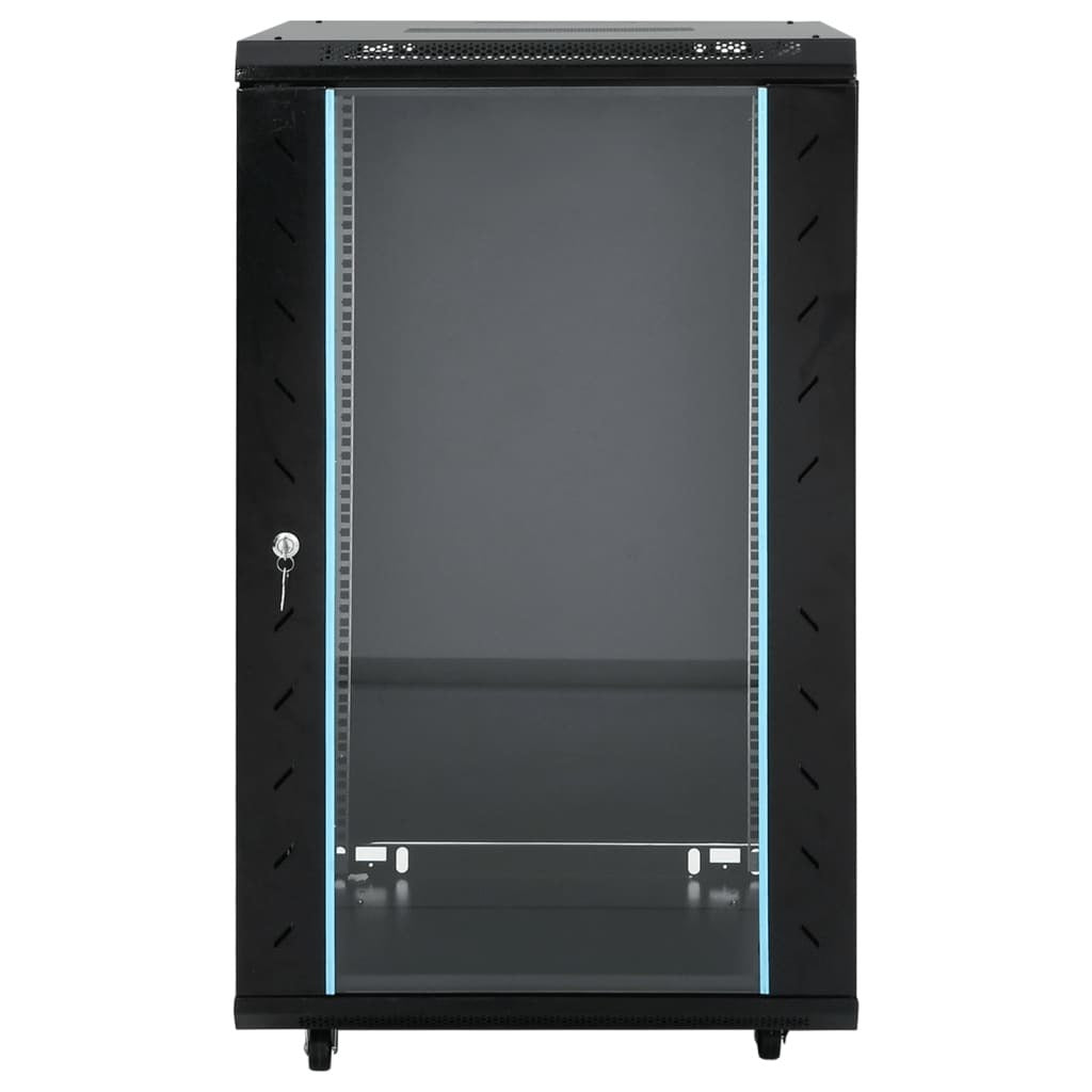 18U Network Cabinet with Swivel Feet 19" IP20 23.6"x23.6"x39.4"