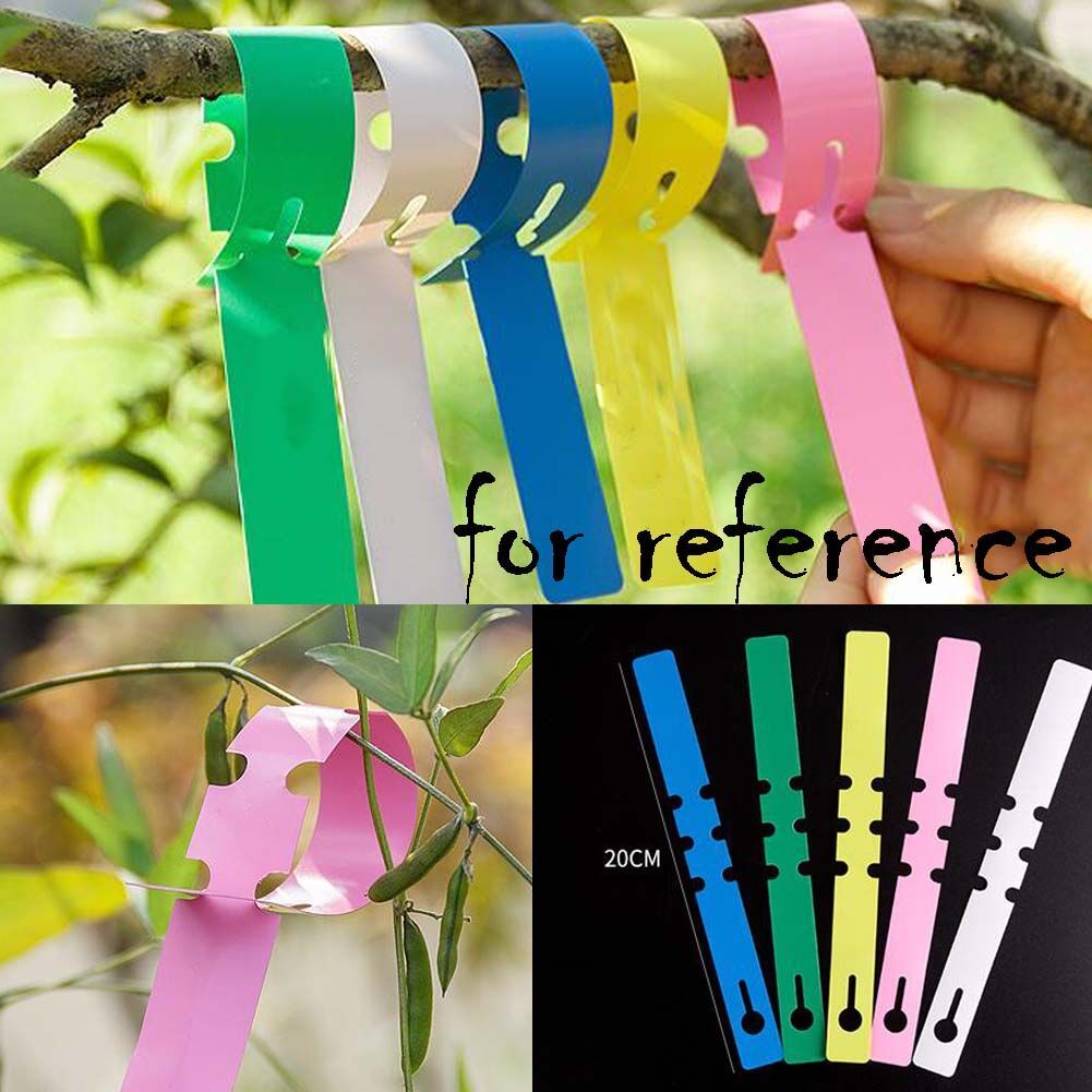 200 Pcs Plastic Plant Tree Tags Garden Plant Labels Plant Hanging Tags Wrap Around Nursery Garden Labels, White