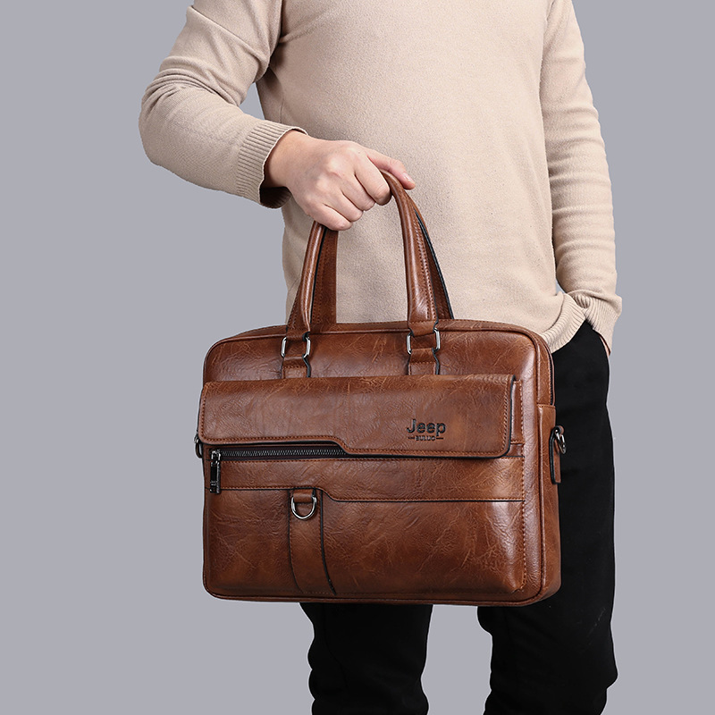 1pc New Fashion Men's One-shoulder Horizontal Travel Handbag