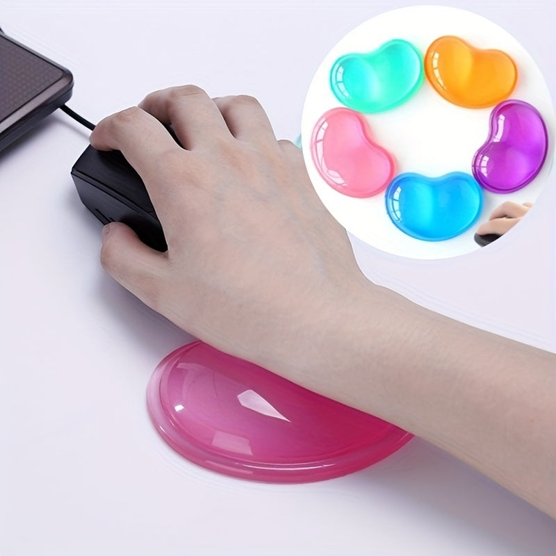 1pc Mouse Wrist Pad Comfort Gel Computer Mouse Hand Wrist Rests Support Cushion Pad,Fashion Silicone Heart-shaped Wrist Pad