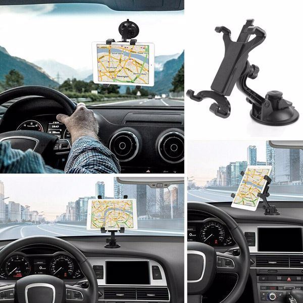 360 Rotating Car Mount Holder Stand Windshield Dashboard For 7-10 inch Tablet